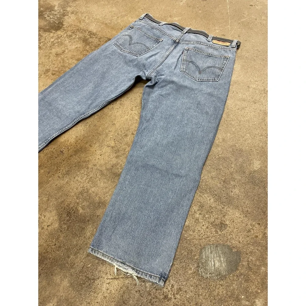 Levis 505‎ Jeans Mens 40x30 Blue Regular Fit Straight Leg Zip Fly Medium Wash